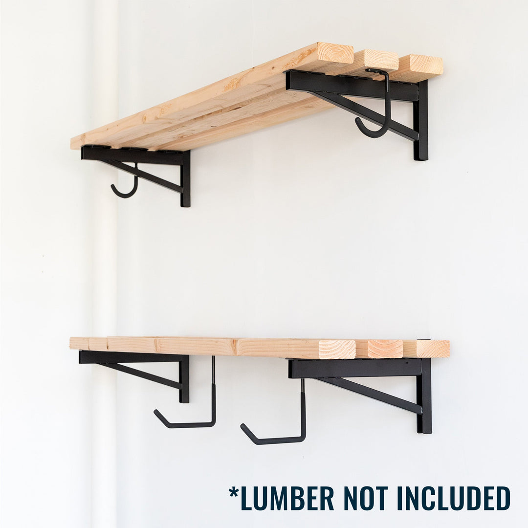1' x 4' Heavy Duty Wall Shelf Brackets for DIY