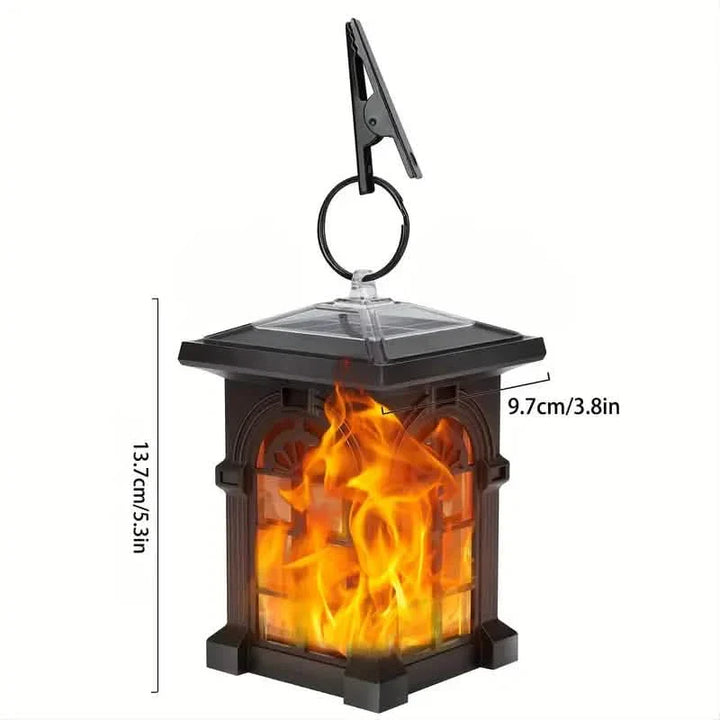 2-Pack: Waterproof Solar Outdoor Lights with Flickering Flame