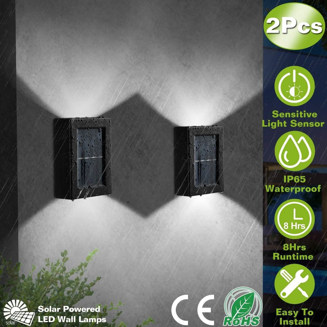 Solar Deck Outdoor Lights: 2-Piece Set for Your Garden