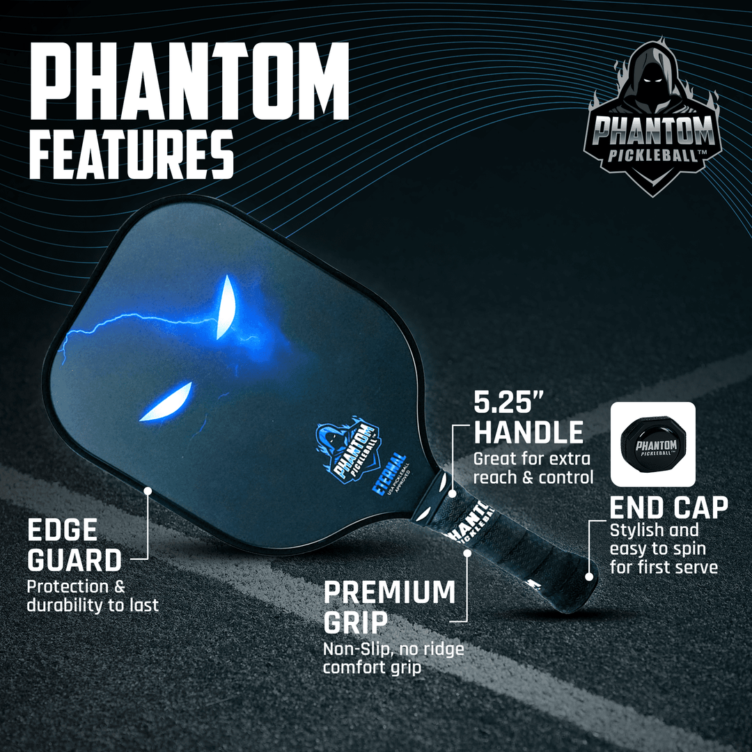 Phantom Eternal 14MM T700 Carbon Fiber Pickleball Paddle with Cover