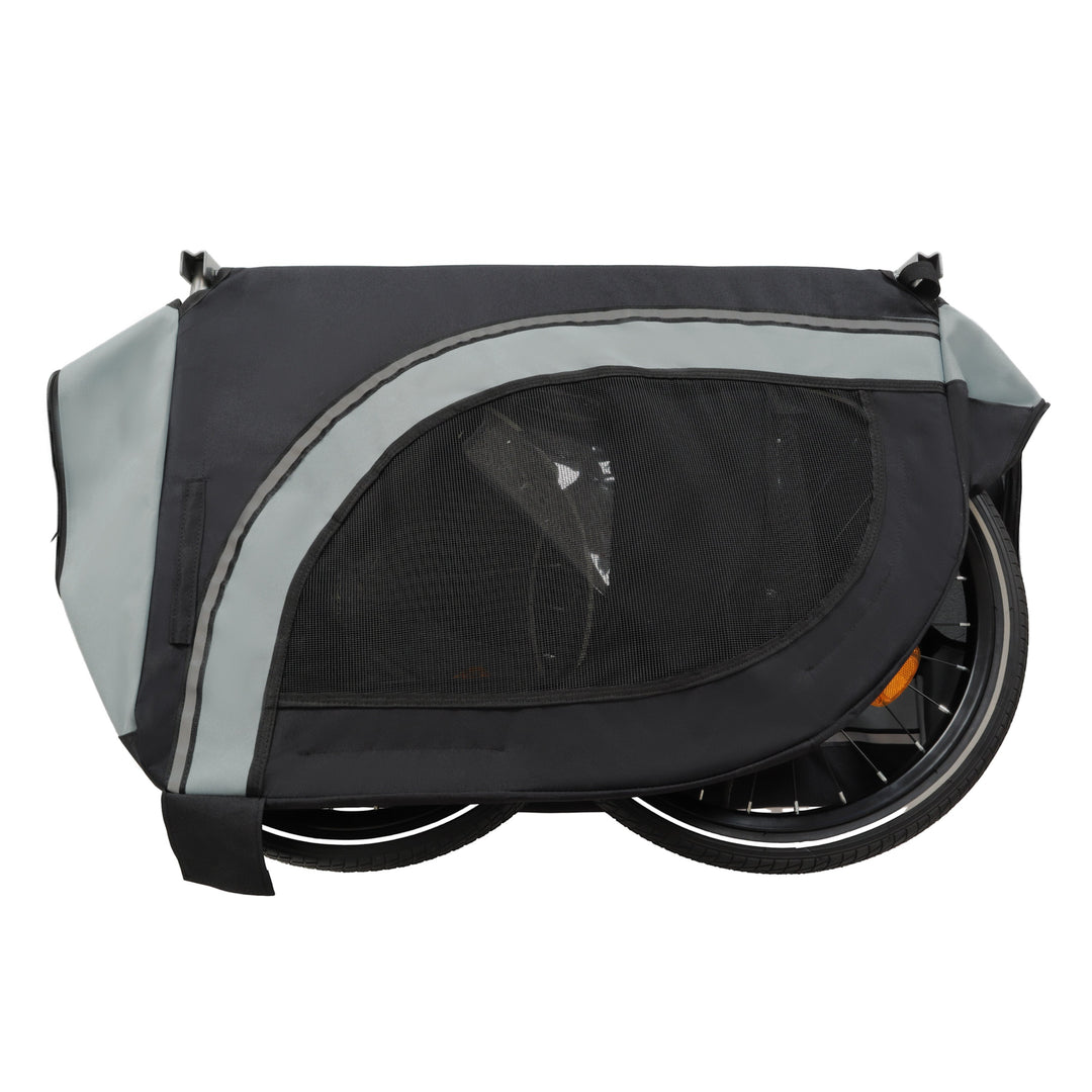 Large Folding Bike Trailer for Dogs – 66LB Capacity All-Terrain Pet Carrier
