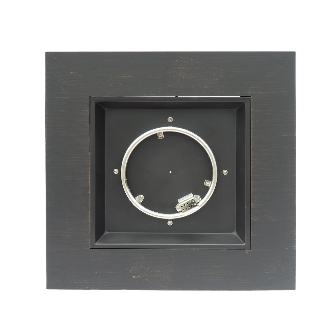 33" Outdoor Iron Square Propane Fire Pit - Brushed Brown