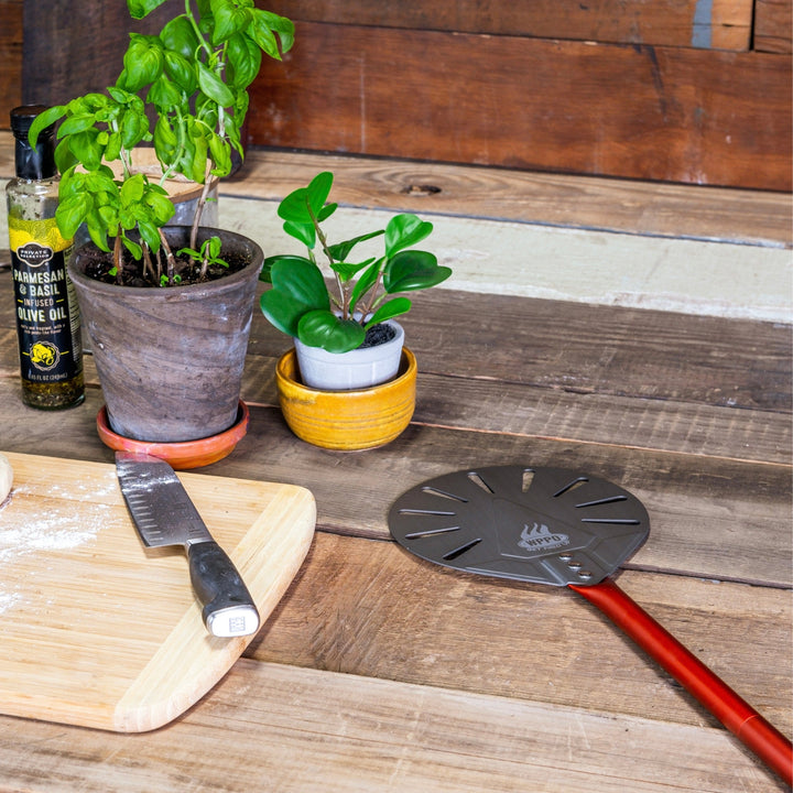 7" Round Turning Pizza Peel With Break Down Handle