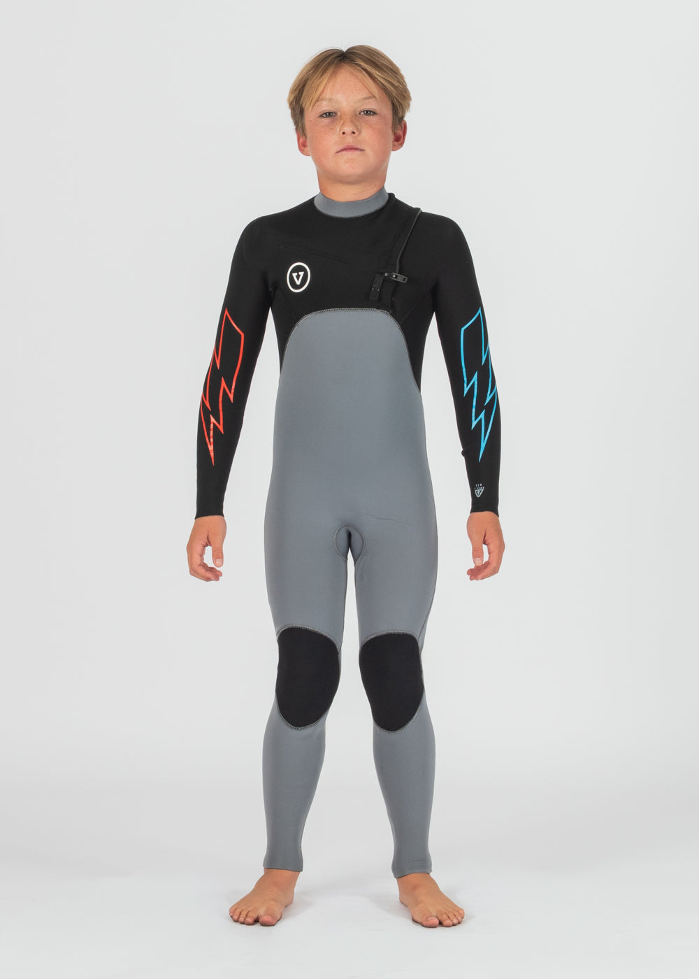 7 Seas Boys 3-2 Bolt Full Chest Zip Wetsuit