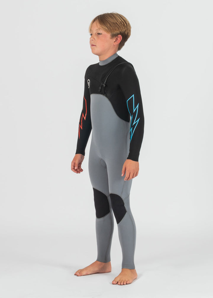 7 Seas Boys 3-2 Bolt Full Chest Zip Wetsuit