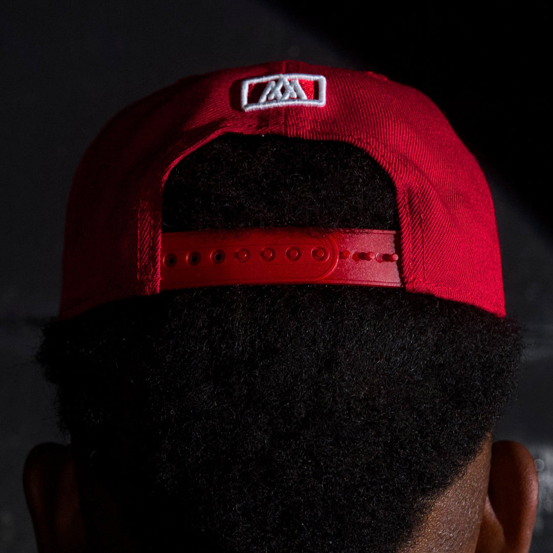 ‘7’ Premium Wool Blend SnapBack - Red/White