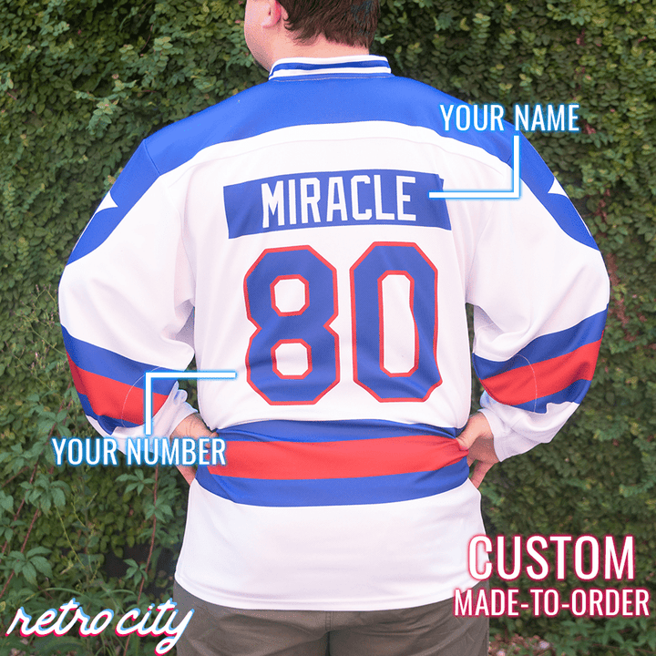 USA Custom Hockey Jersey - Miracle On Ice Replica