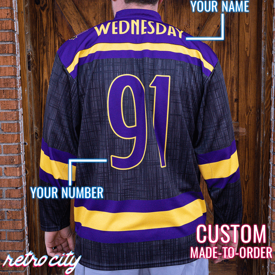 Nevermore Academy hockey jersey custom lace-up design