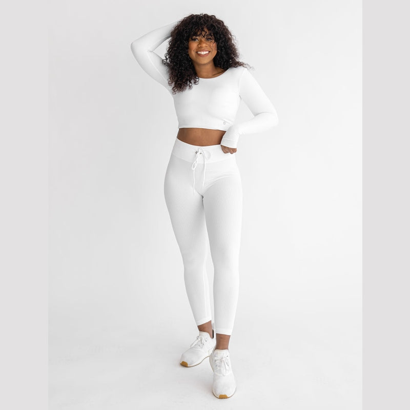 Astoria LIVE LUXE Crossed Sleeve Crop - White