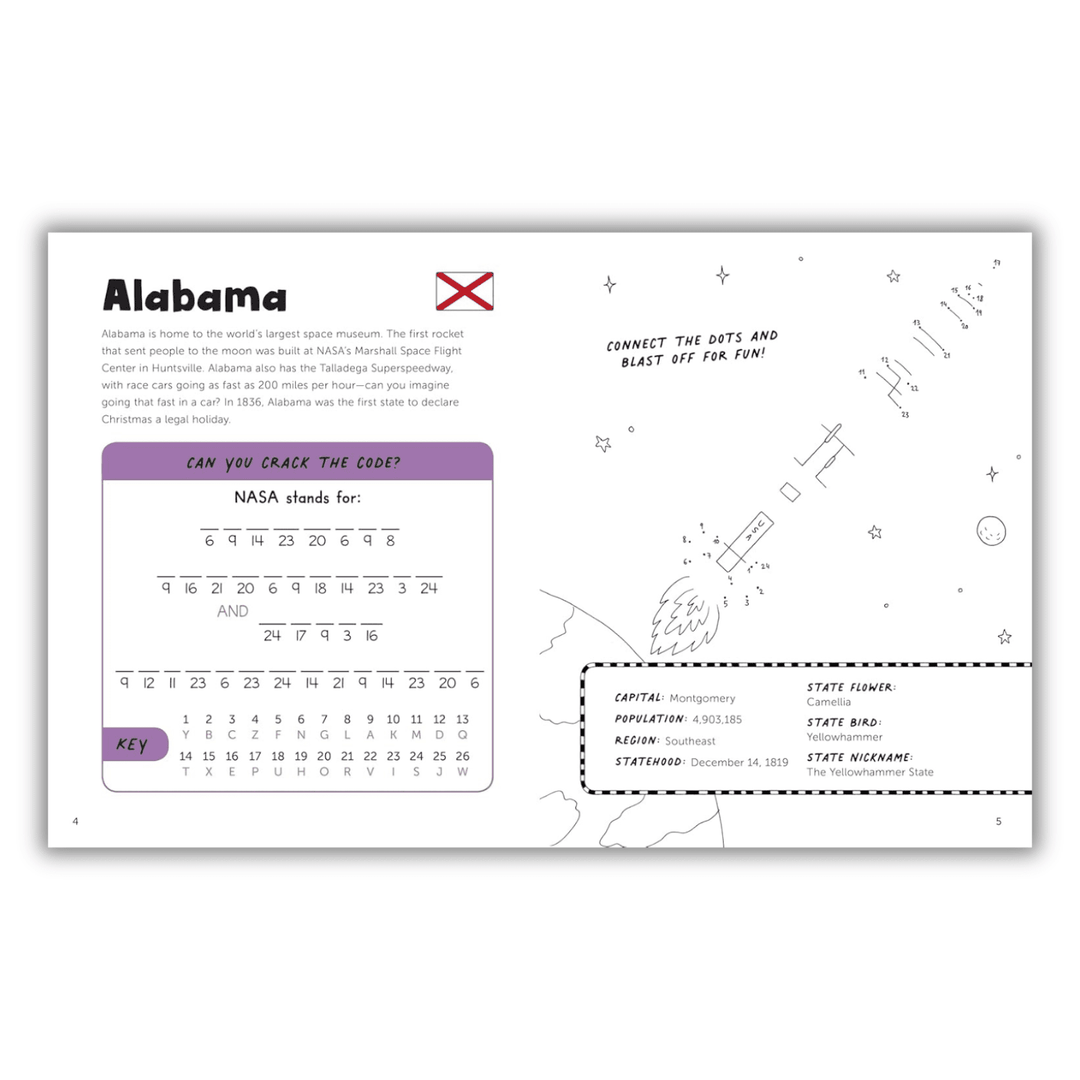 Fun with 50 States: A Big Activity Book for Kids about the Amazing United States Spiral Bound