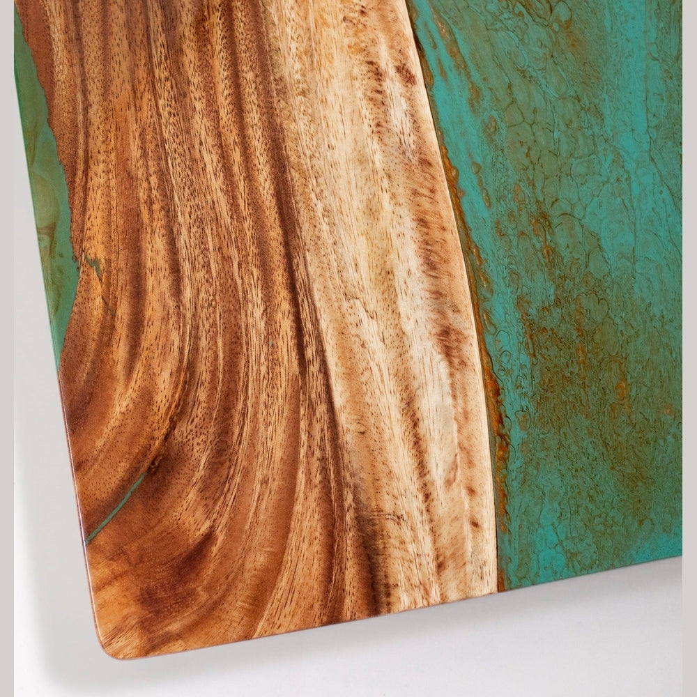 2ft x 4ft Resin & Wood Classic Cornhole Set | Live Edge River Collection