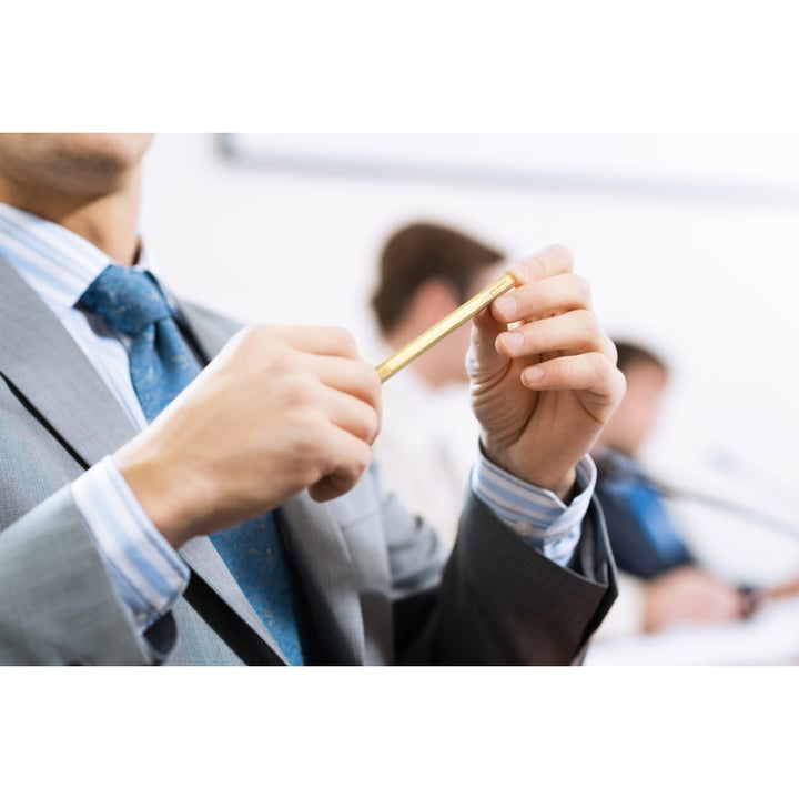 2nd Amen EDC Pen Solid Brass Roller Ball Black Gel Ink Pen