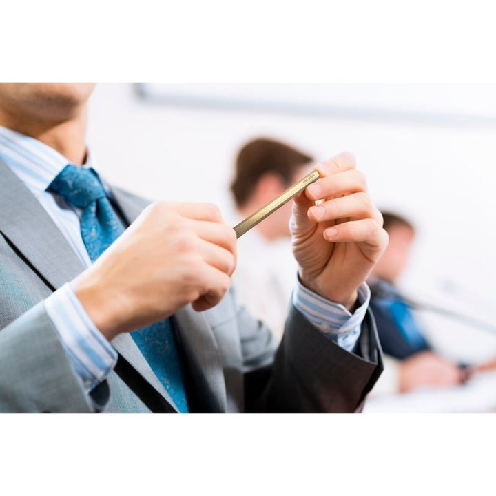 2nd Amen EDC Pen Solid Brass Roller Ball Black Gel Ink Pen