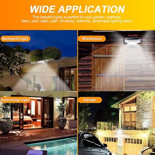 308 LED Solar Lights Outdoor for Bright Gardens