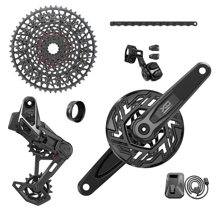 SRAM X0 Eagle T-Type Ebike AXS Groupset - 104BCD 36T, Derailleur, Shifter, 10-52t Cassette, Clip-On Guard, Arms not included