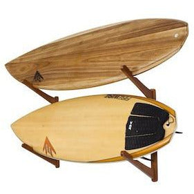 COR Surf Triple Surfboard Wall Rack - Bamboo or Dark Wood