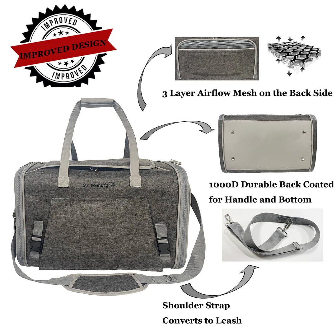 Mr. Peanut's Gold Series Standard Size Airline Compliant Expandable Pet Carrier