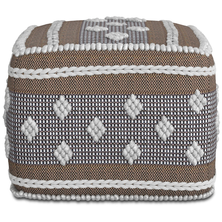 Mapleton Recycled Polyester Pouf for Indoor and Outdoor