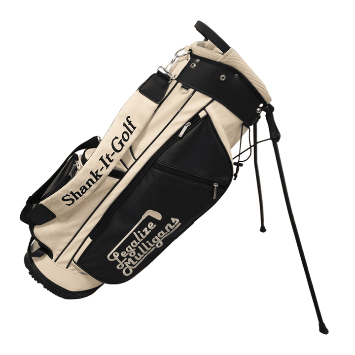 Shank it Golf Legalize Mulligans Beige Golf Bag