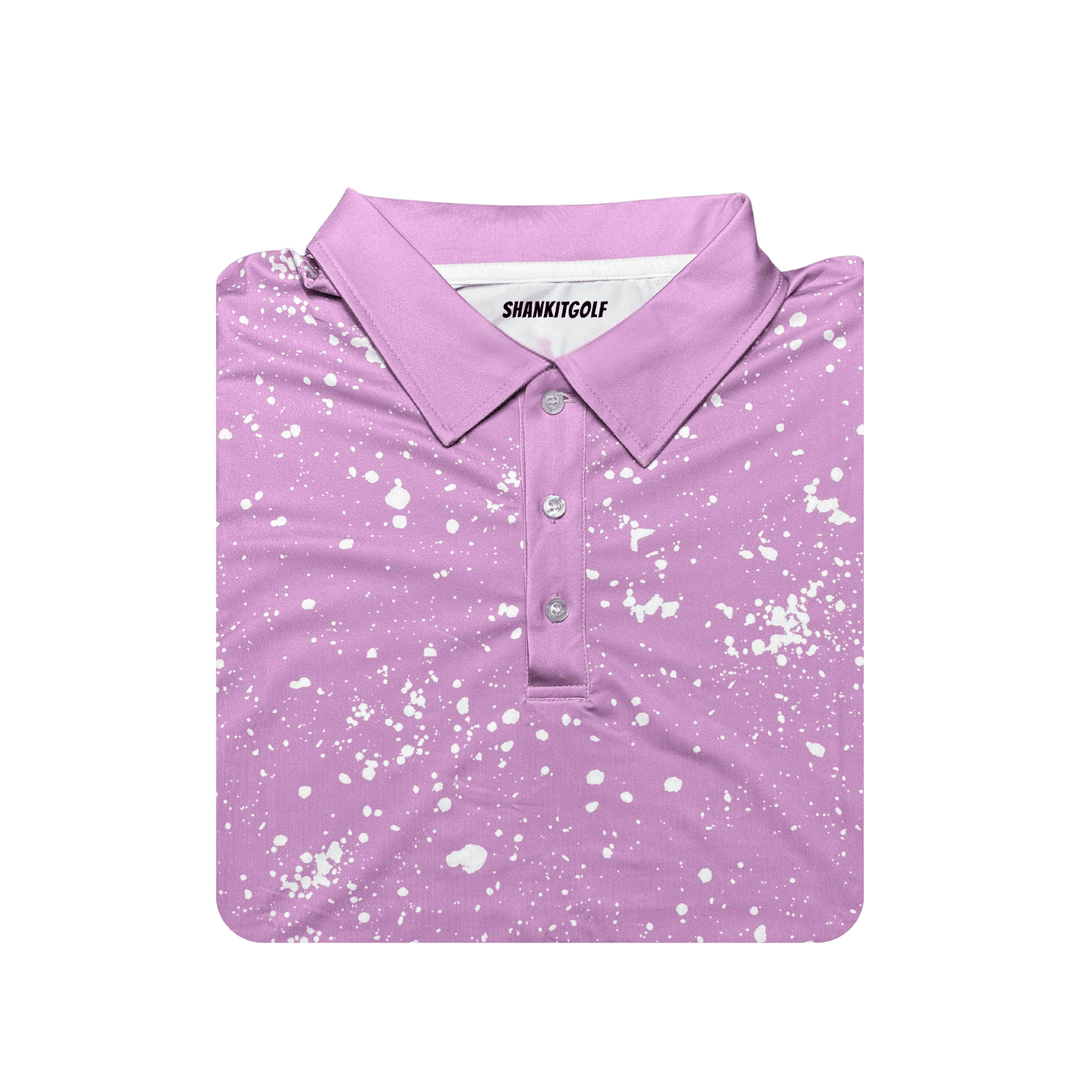 Shank it Golf Purple Paint Polo