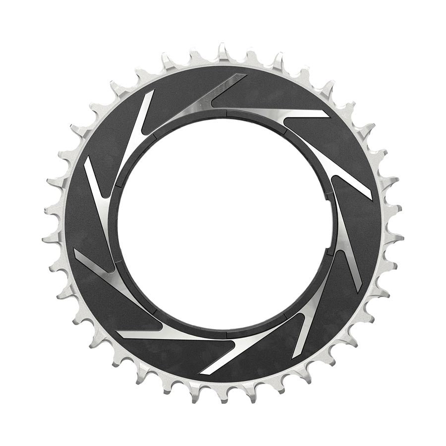 3mm Offset, Chainring, Teeth: 38, Speed: 12, BCD: Thread Mount, Aluminum, Black