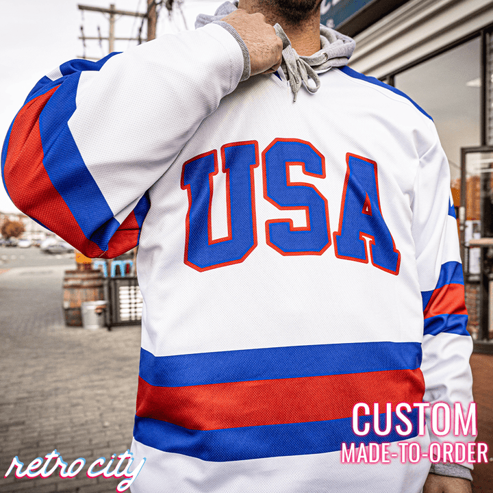 USA Custom Hockey Jersey - Miracle On Ice Replica