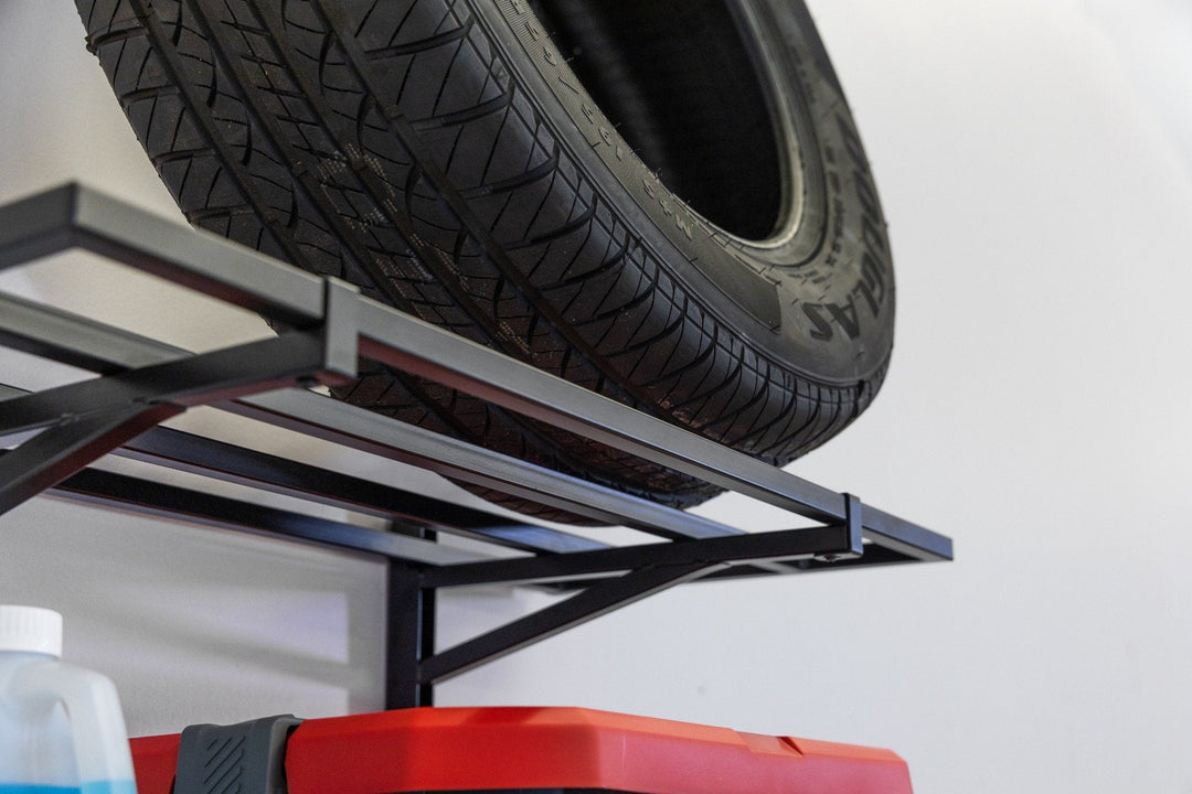 1' x 2' Garage Wall Mount Shelves - 2 Pack | Black