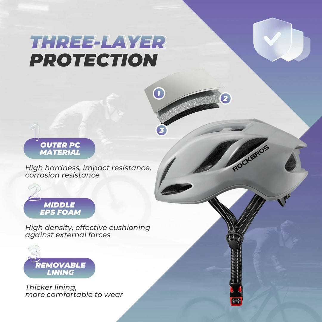 ROCKBROS Ultra-Light Bike Helmet with Maximum Protection