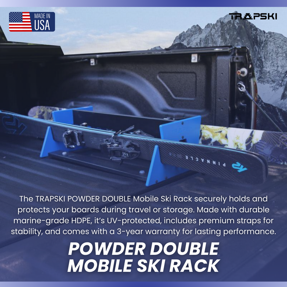 TRAPSKI POWDER DOUBLE Mobile and Snowboard Rack