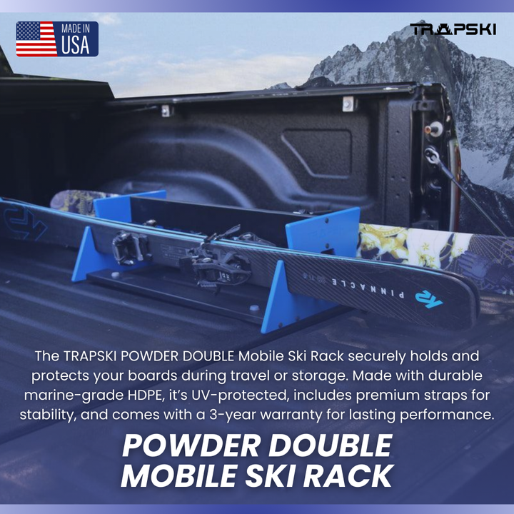 TRAPSKI POWDER DOUBLE Mobile and Snowboard Rack