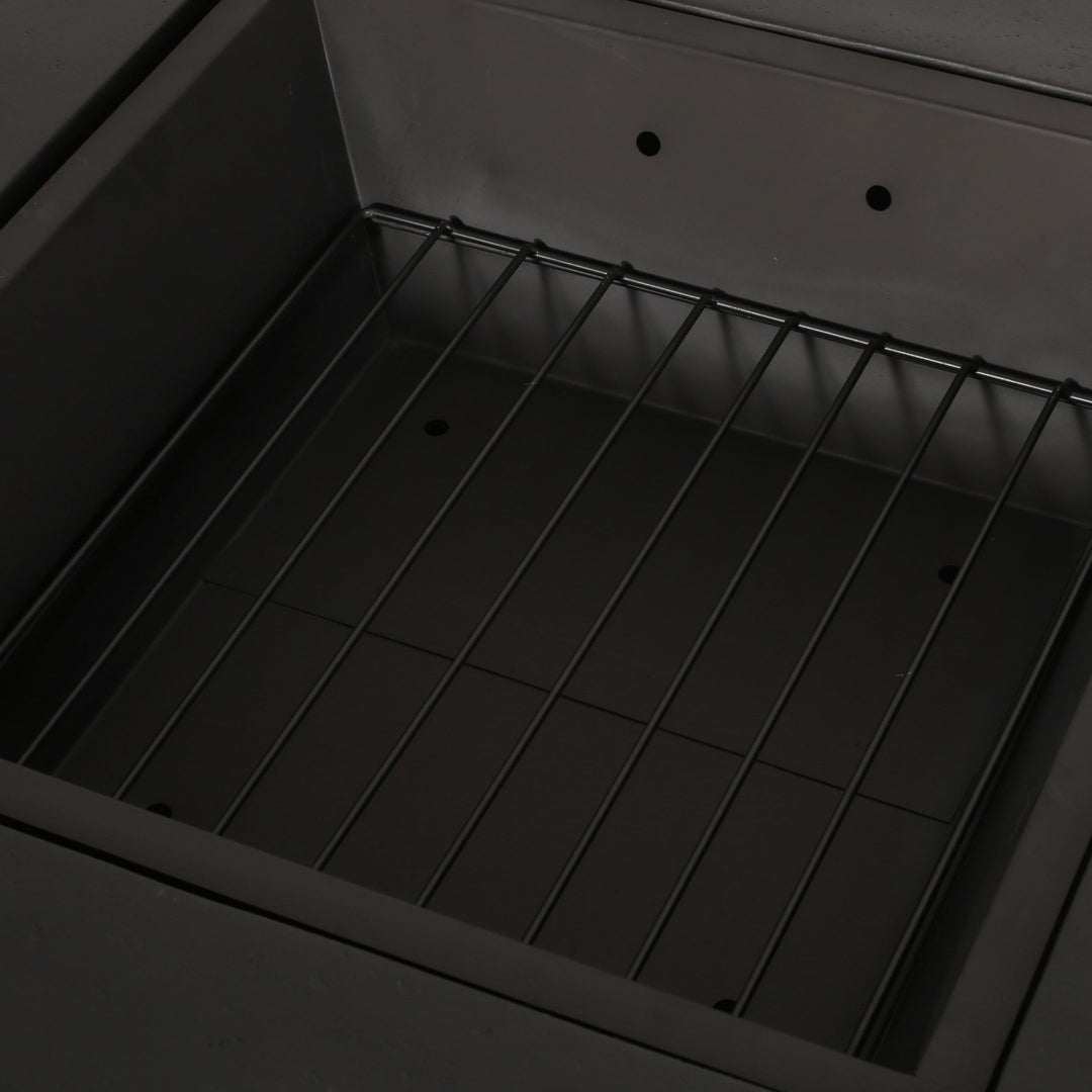 29 Inch Square Wood-Burning Fire Pit for Outdoor Spaces