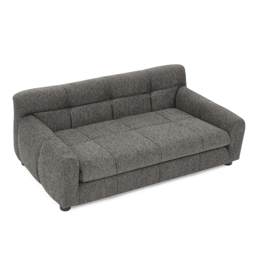 Modern Dark Gray Pet Sofa with Backrest and Armrests