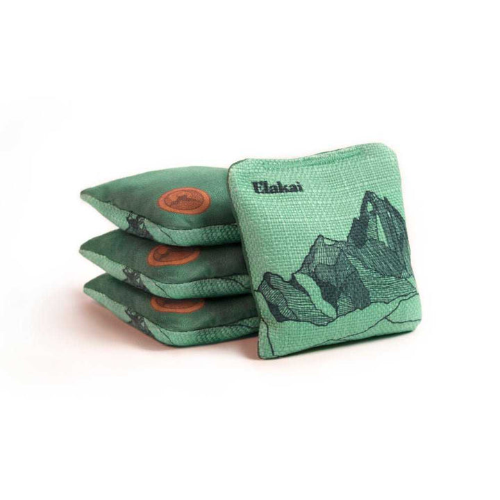 4-in Travel Dual-Sided Cornhole Bags - Mt. Elakai Design