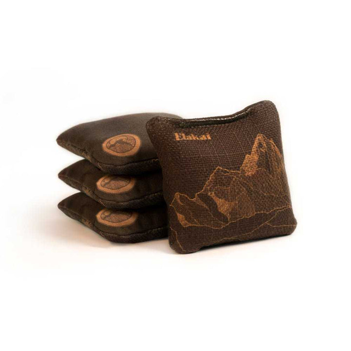 4-in Travel Dual-Sided Cornhole Bags - Mt. Elakai Design