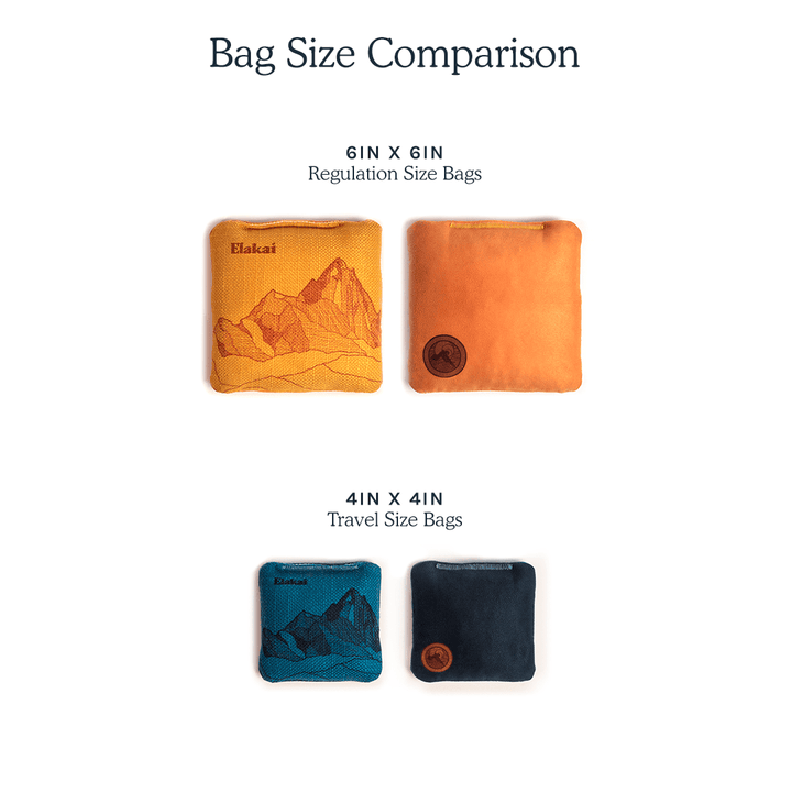 4-in Travel Herringbone Cornhole Bags - All-Weather Design