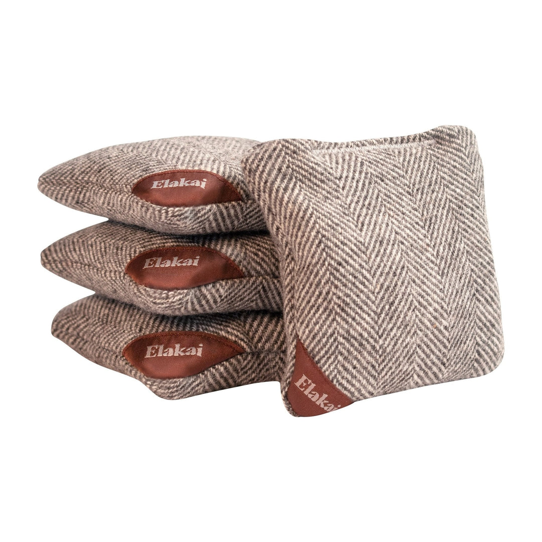 4-in Travel Herringbone Cornhole Bags - All-Weather Design