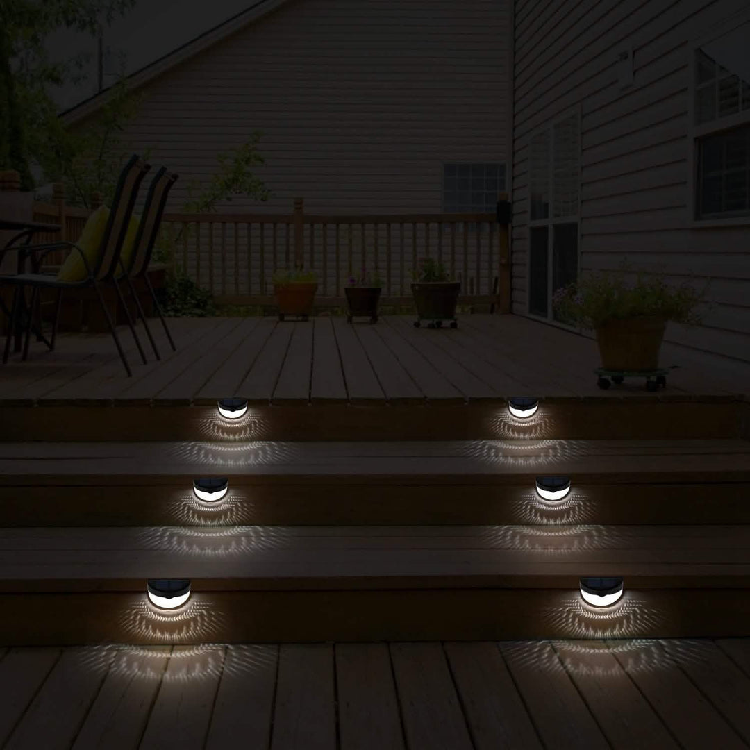 4-Piece Solar Fence Outdoor Lights for Illumination