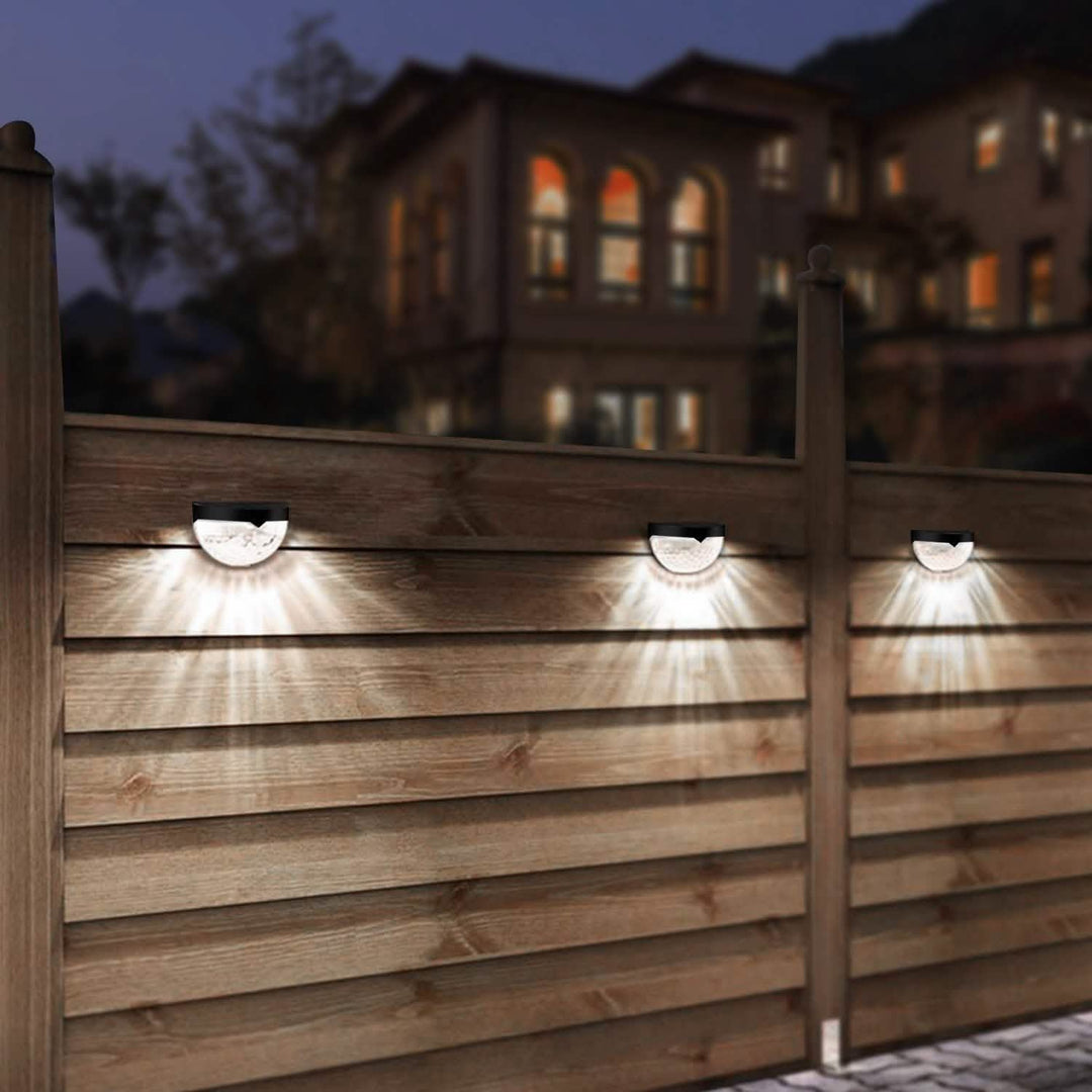 4-Piece Solar Fence Outdoor Lights for Illumination