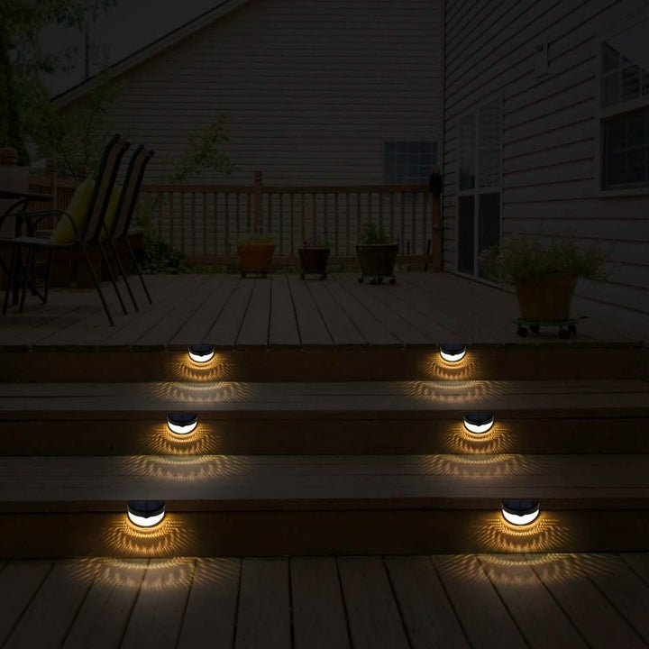 4-Piece Solar Fence Outdoor Lights for Illumination