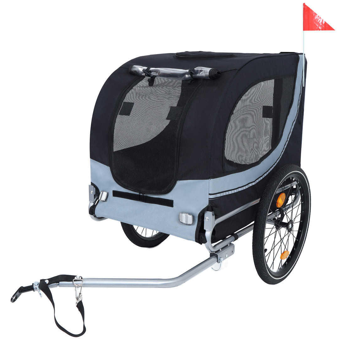 Large Folding Bike Trailer for Dogs – 66LB Capacity All-Terrain Pet Carrier