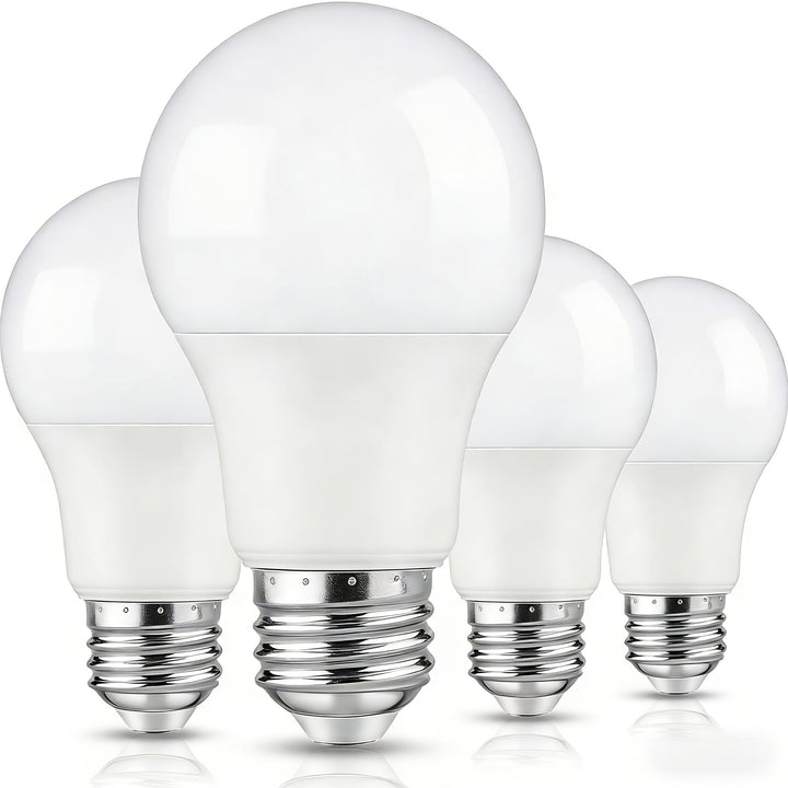 A19 LED Light Bulbs - Energy Efficient 4-Pack
