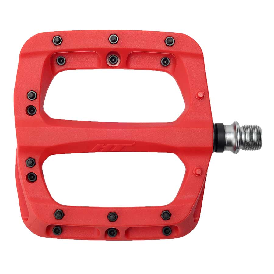 PA03A, Nano P, Platform Pedals, Body: Nylon, Spindle: Cr-Mo, 9/16'', Red, Pair