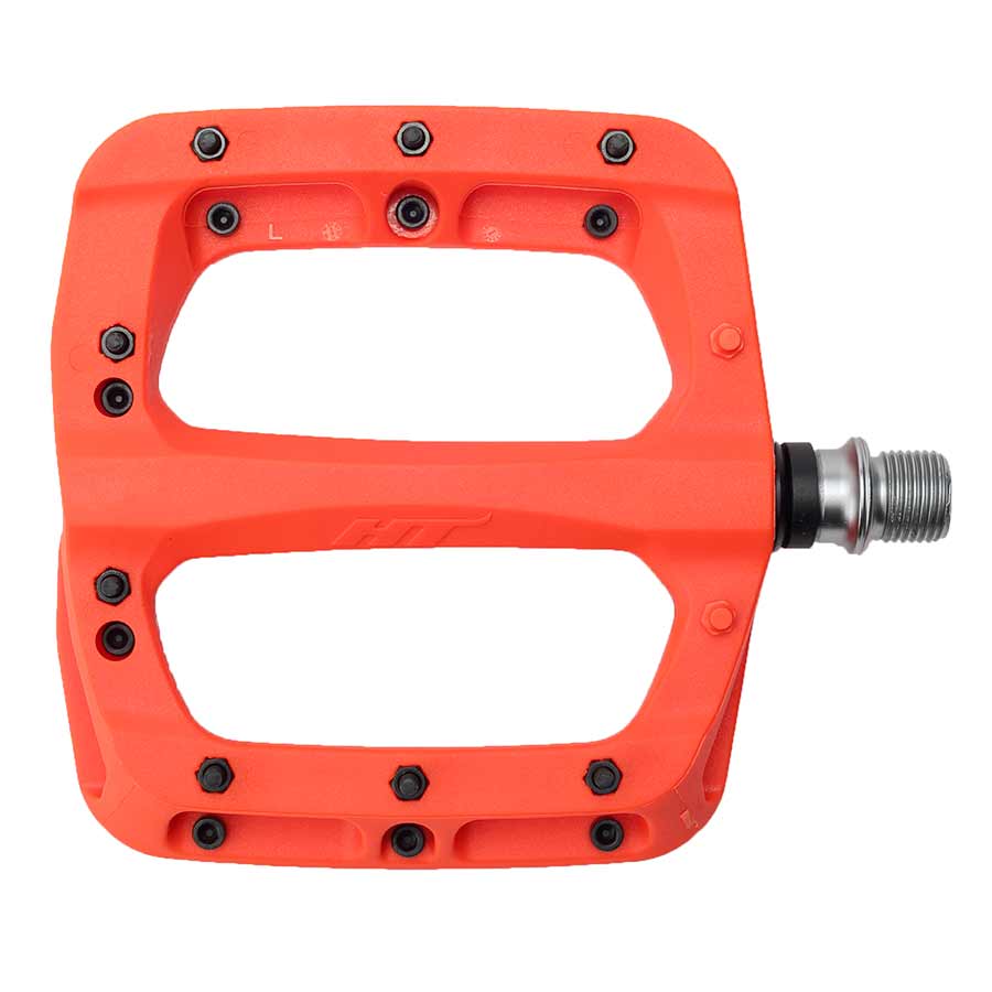 PA03A, Nano P, Platform Pedals, Body: Nylon, Spindle: Cr-Mo, 9/16'', Orange, Pair