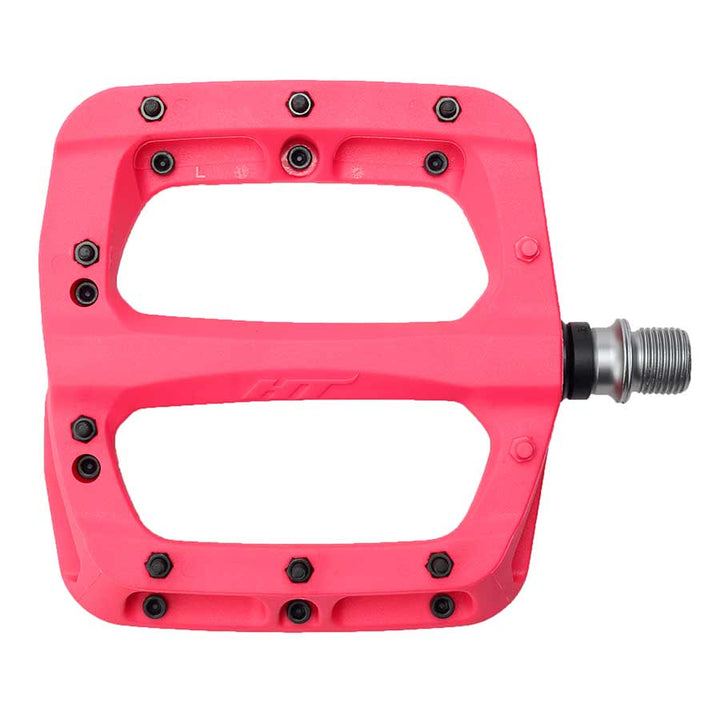 PA03A, Nano P, Platform Pedals, Body: Nylon, Spindle: Cr-Mo, 9/16'', Pink, Pair