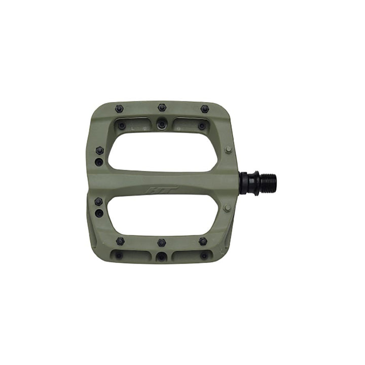 PA03A Nano P, Platform Pedals, Body: Nylon, Spindle: Cr-Mo, 9/16'', Green