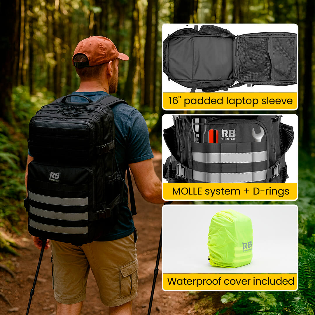 Riderbag Xtreme 45L Tactical Backpack - Black