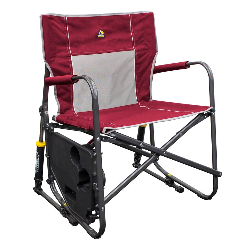 TRAPSKI GCI Outdoor Freestyle Rocker XL Portable Folding Rocking Chair, Outdoor Camping Chair with Side Table, Aluminum