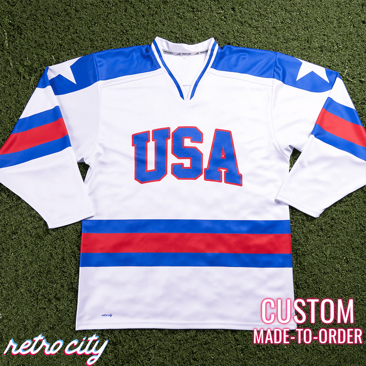 USA Custom Hockey Jersey - Miracle On Ice Replica