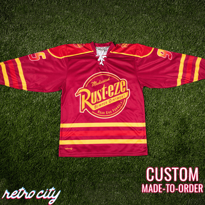 Custom Hockey Jersey Rust-eze Radiator Springs