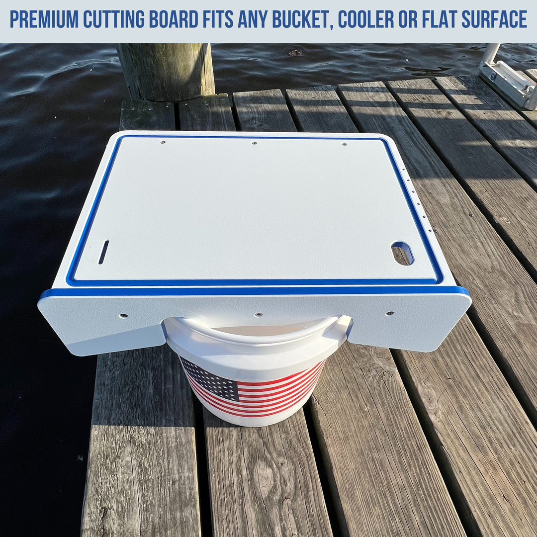 TRAPSKI Premium Single Bucket Raised 18" Fillet Table and Cutting Board | Made in the USA